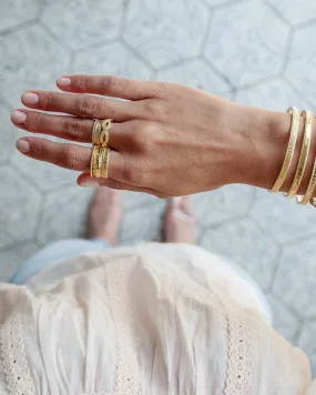 Ribbed Stacking Ring