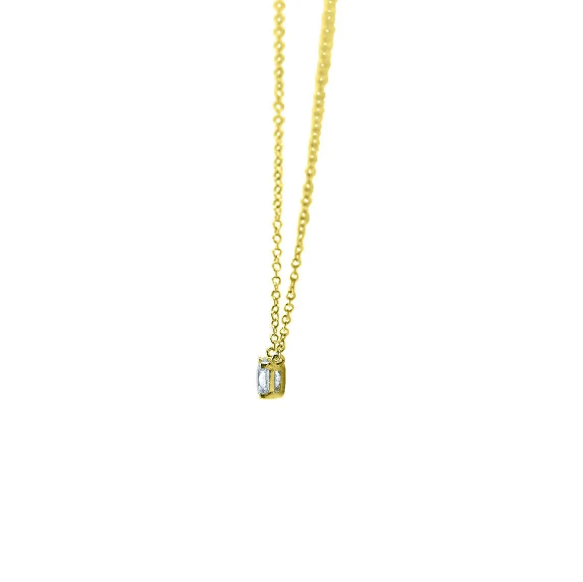 Ritz Round CZ Gold Pendant | 5mm