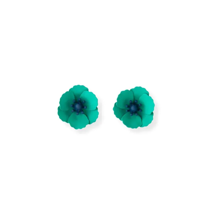 RO x Poppy Garden Earrings - Teal