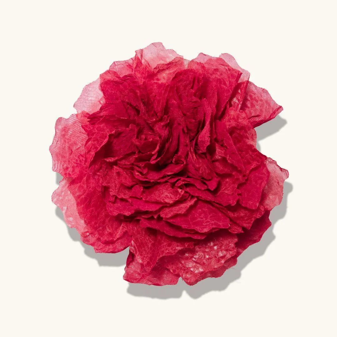 Rose Flower Brooch Ruby