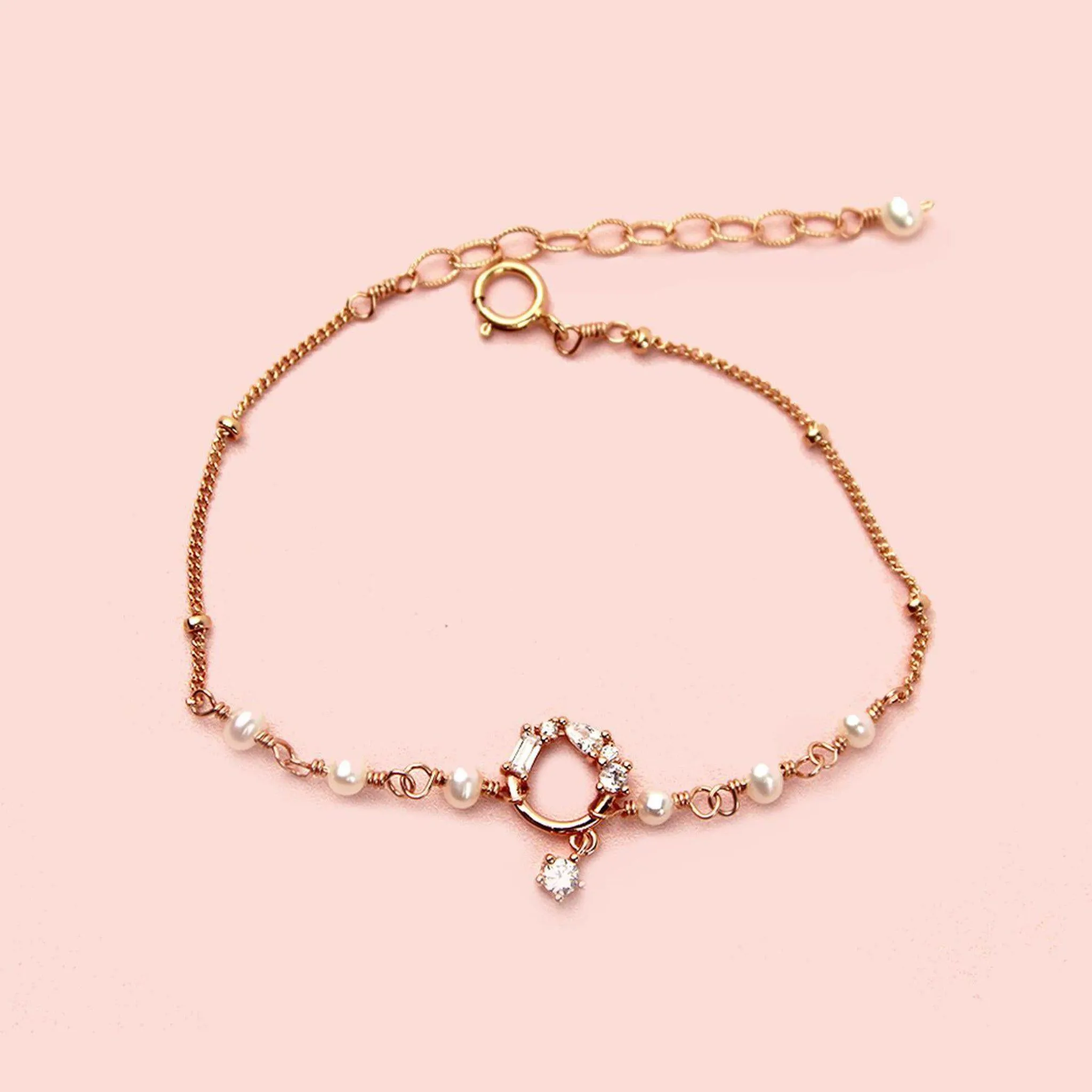 Rosy Pearl Bracelet