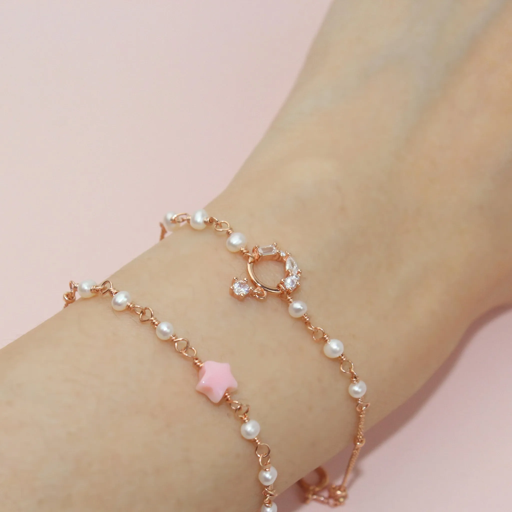 Rosy Pearl Bracelet