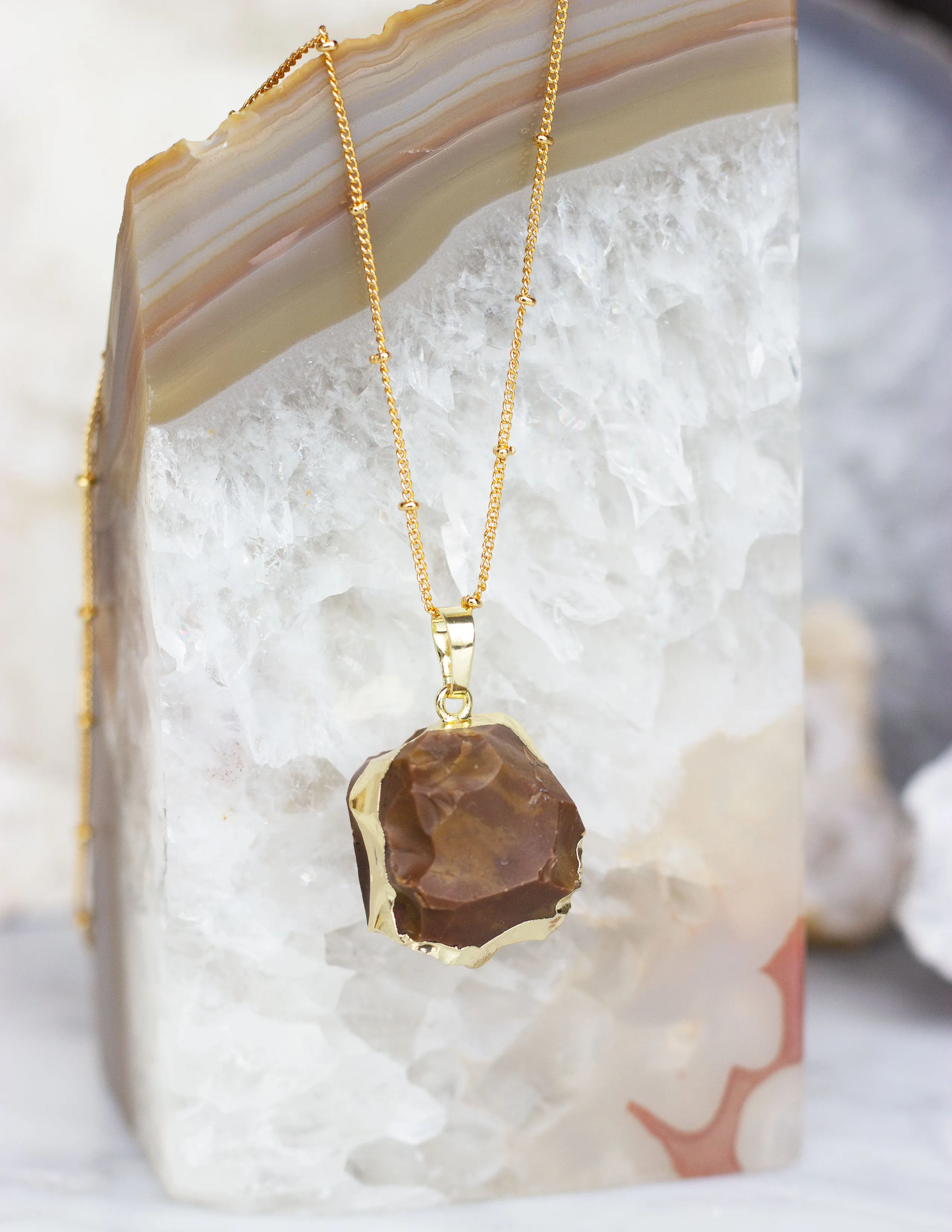 ROUND JASPER PENDANT- 0313