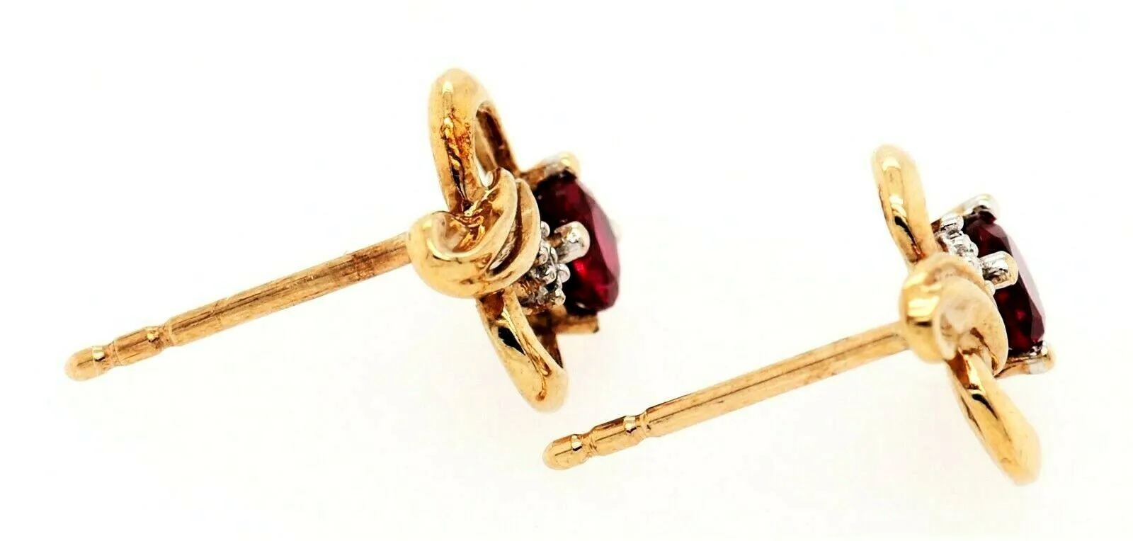 Ruby & Diamond Heart 9ct Yellow Gold