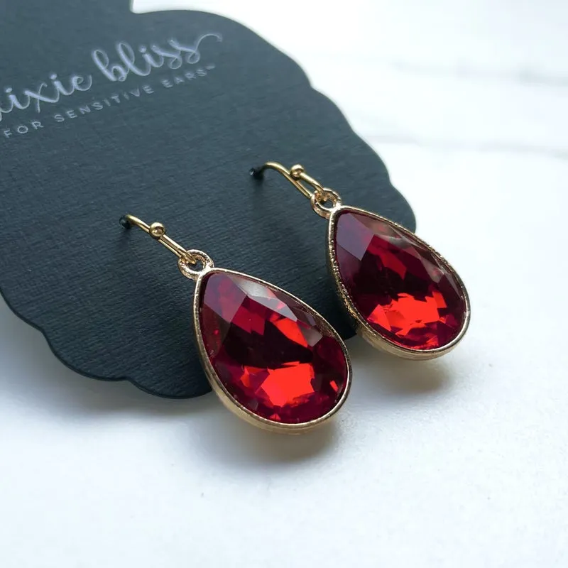 Ruby Drops - Dixie Bliss - Dangle Earring