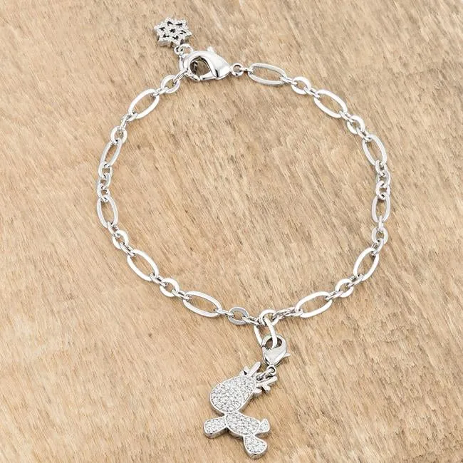 Rudy Reindeer Charm Bracelet - 7.5in