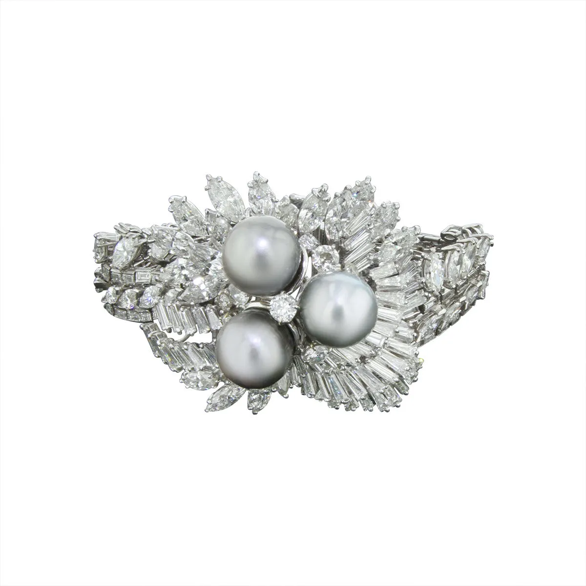 Seaman Schepps Pearl and Diamond Bracelet