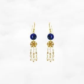 Seeds of Heaven Chandelier Lapis Earrings