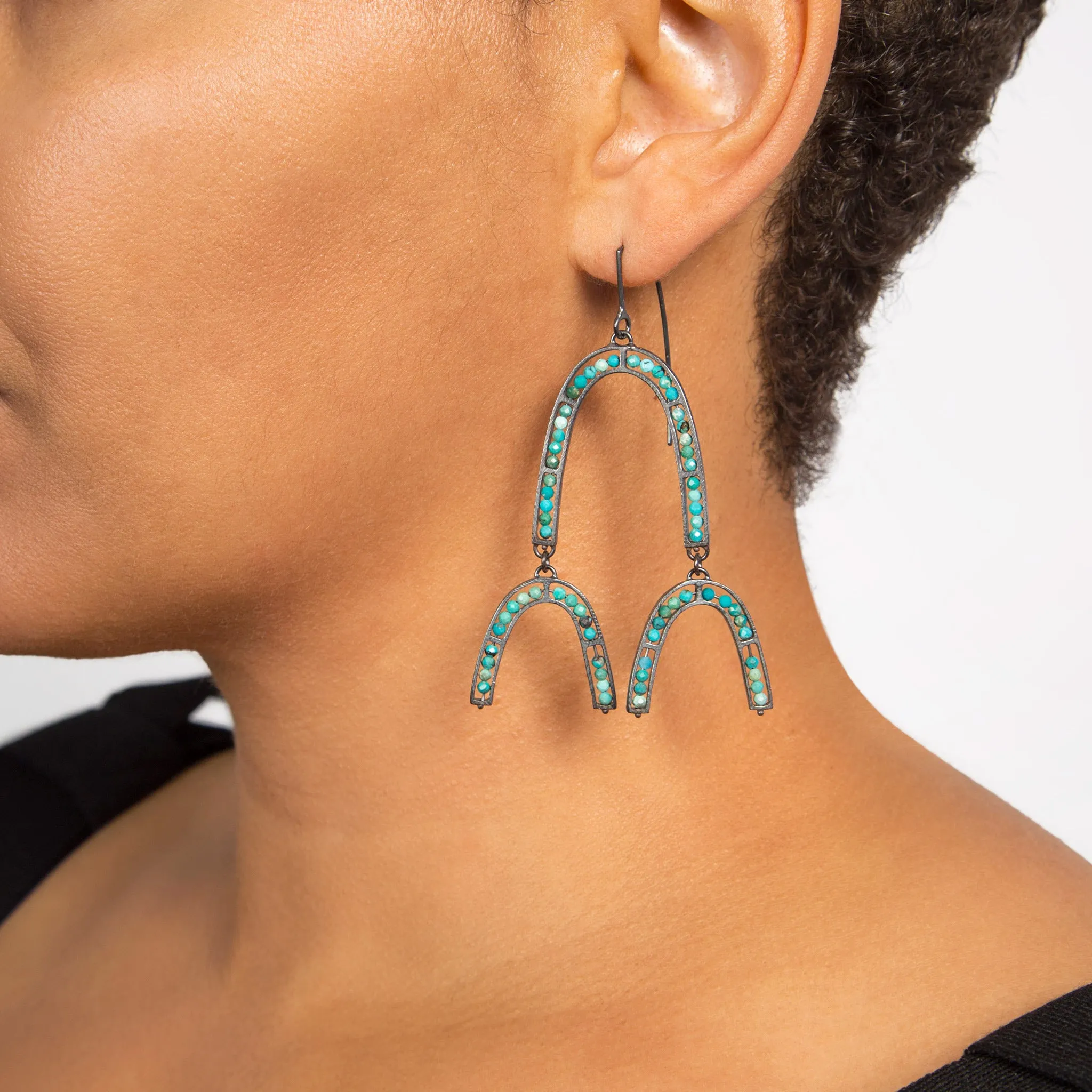 Segment Triple Arch Earrings