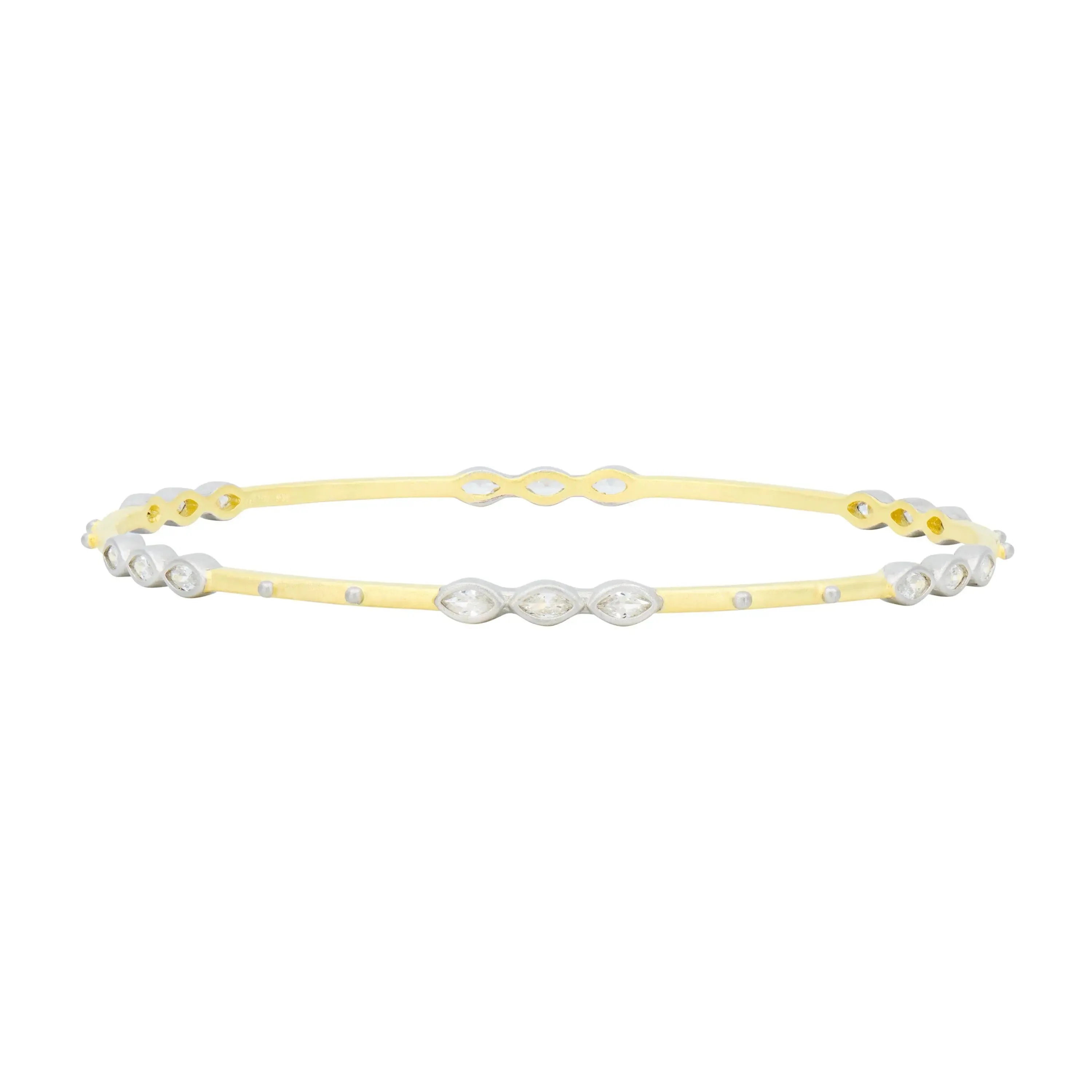 Signature Marquise Station 3-Stack Bangle