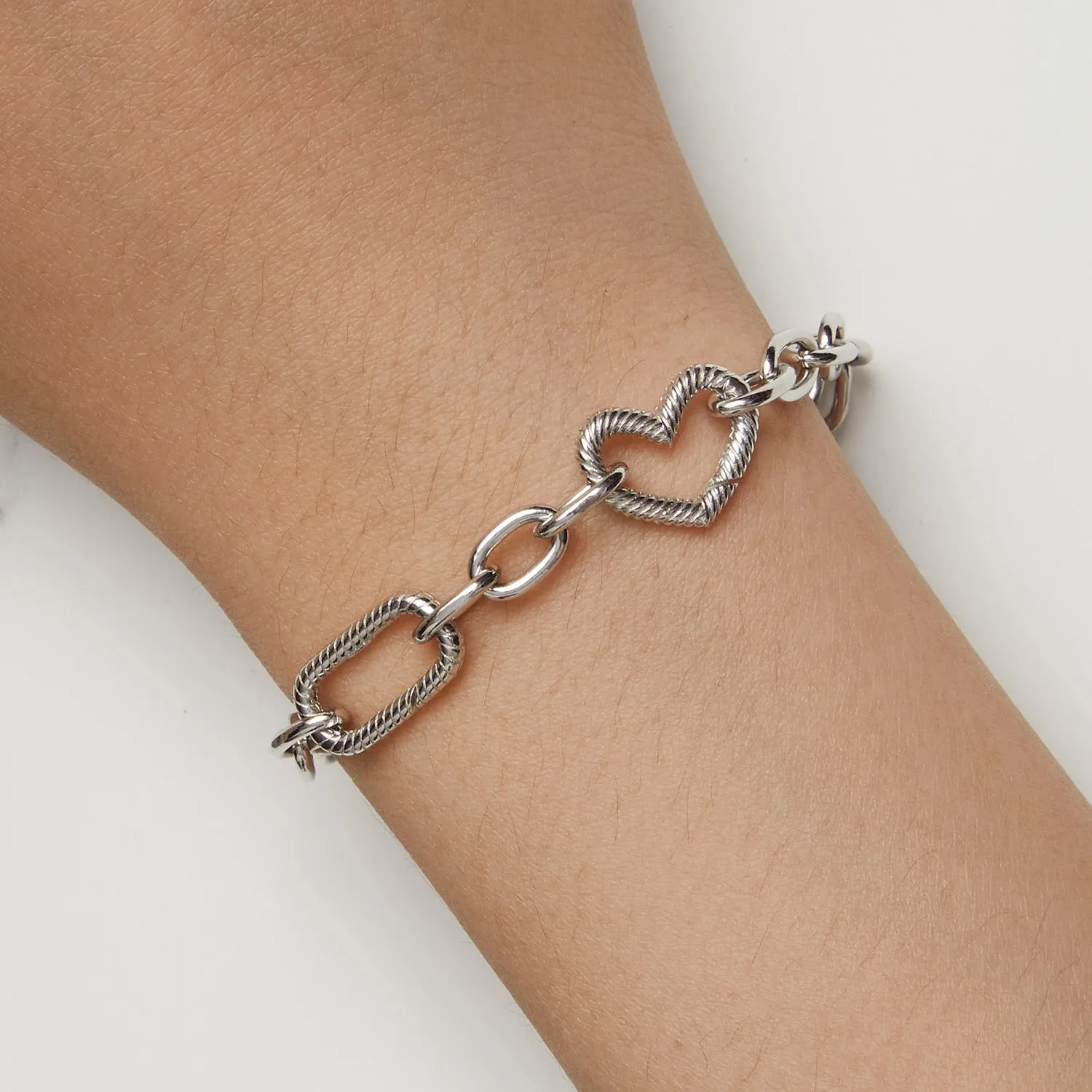 Simple Heart Chain Bracelet