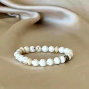 Simple Joy Gemstone Bracelet with Milky Magnesite beads