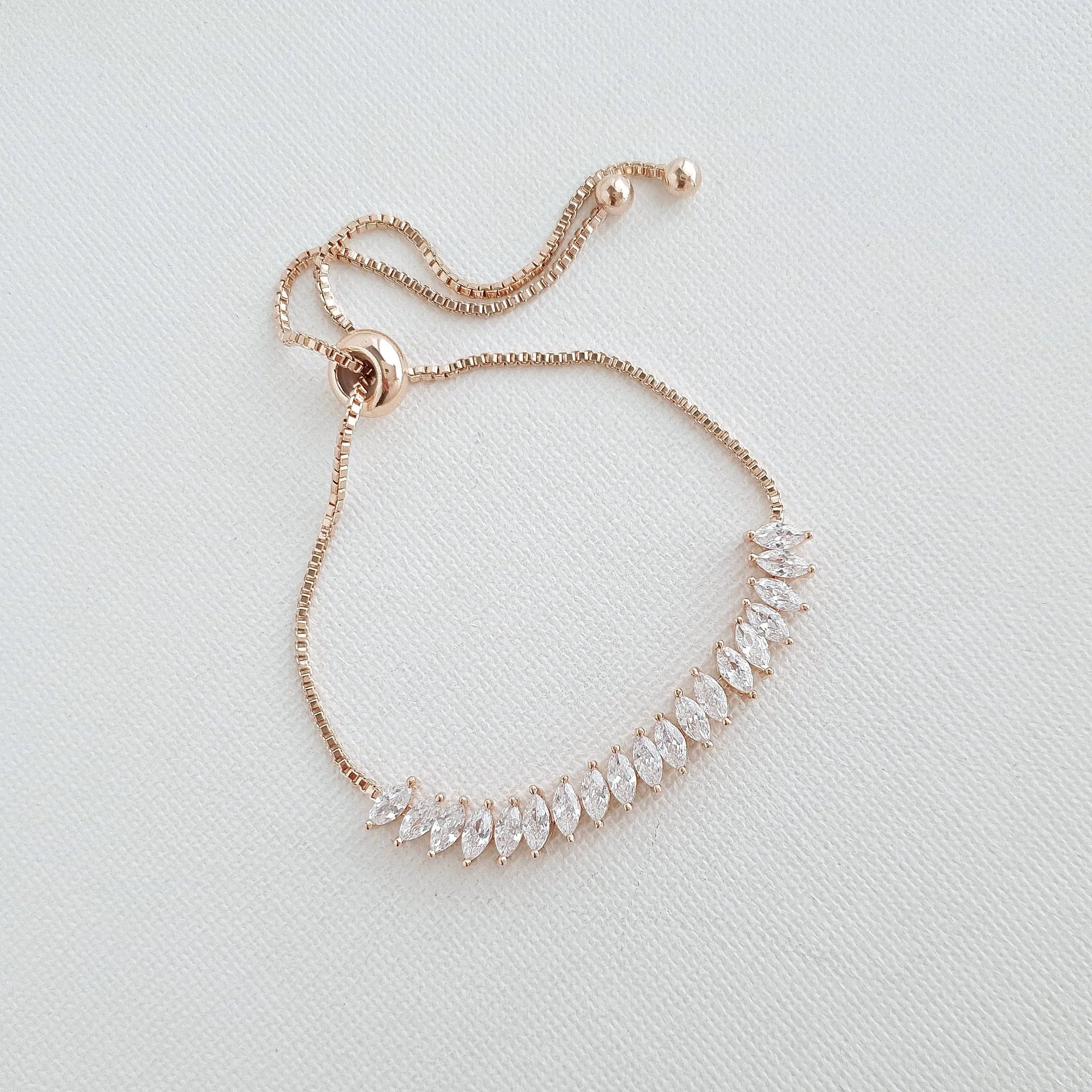 Simple Marquise Slider Bracelet- Katie