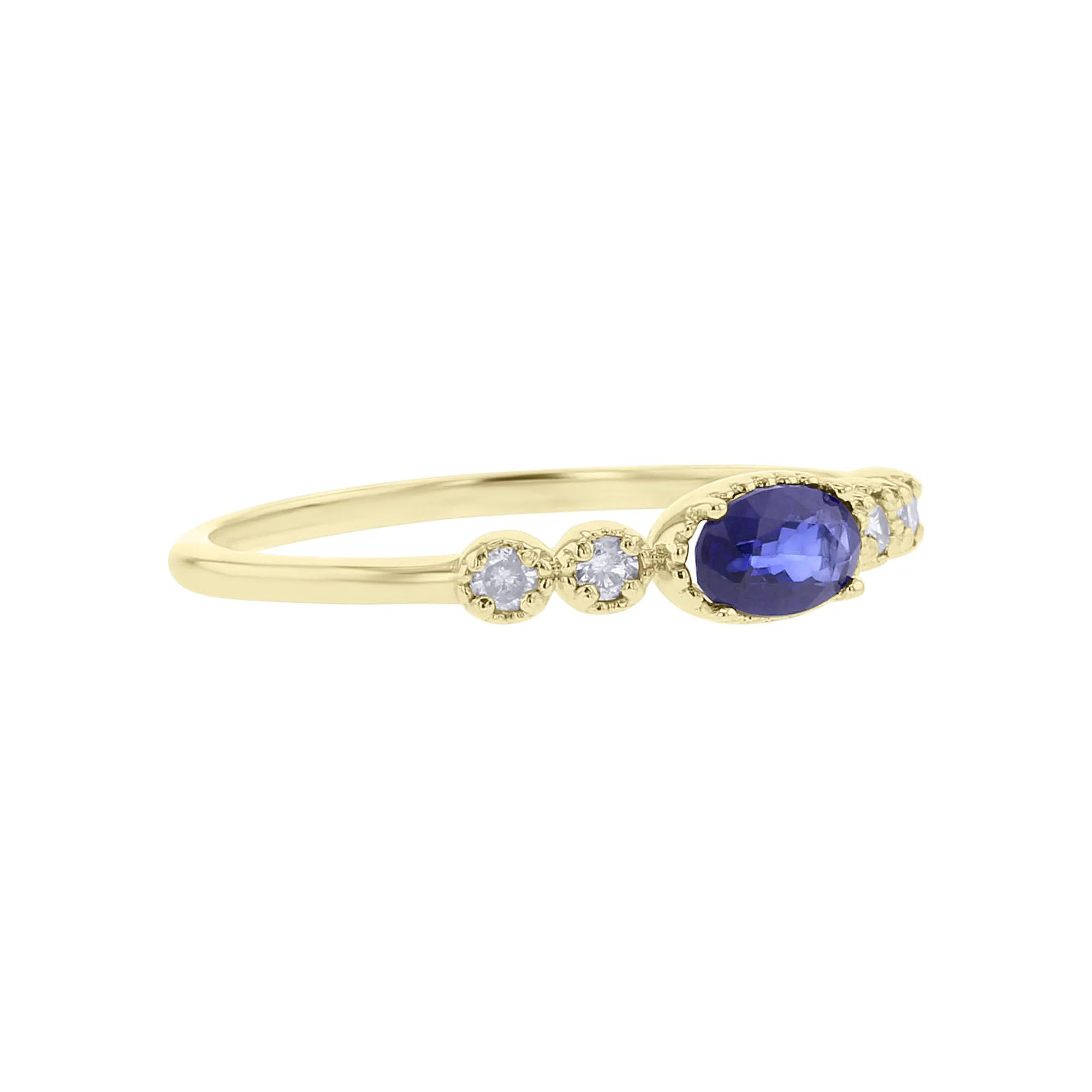 Simply Royal Sapphire and Diamond Ring