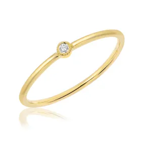 Single Petite Bezel Set Diamond Band