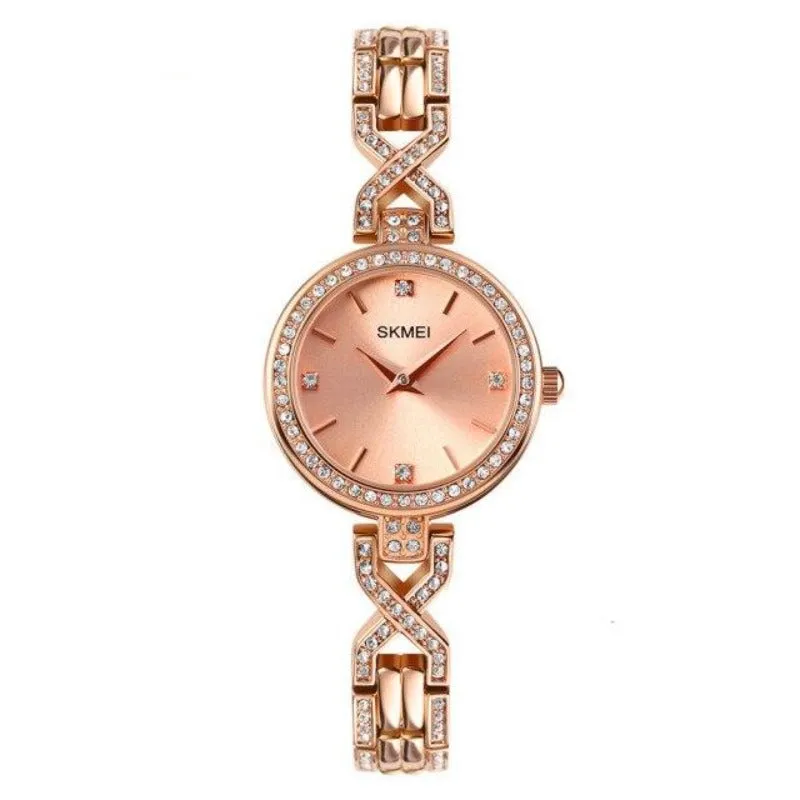 SKMEI 1738 Branded Watches for Women IP67 Inlaid w/ Rhinestone