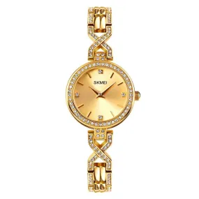 SKMEI 1738 Branded Watches for Women IP67 Inlaid w/ Rhinestone