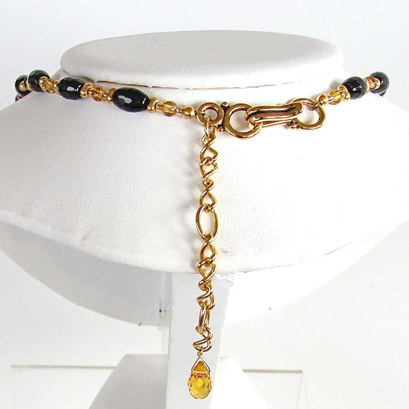 Smash: 17.5" Onyx and Tigers Eye Necklace