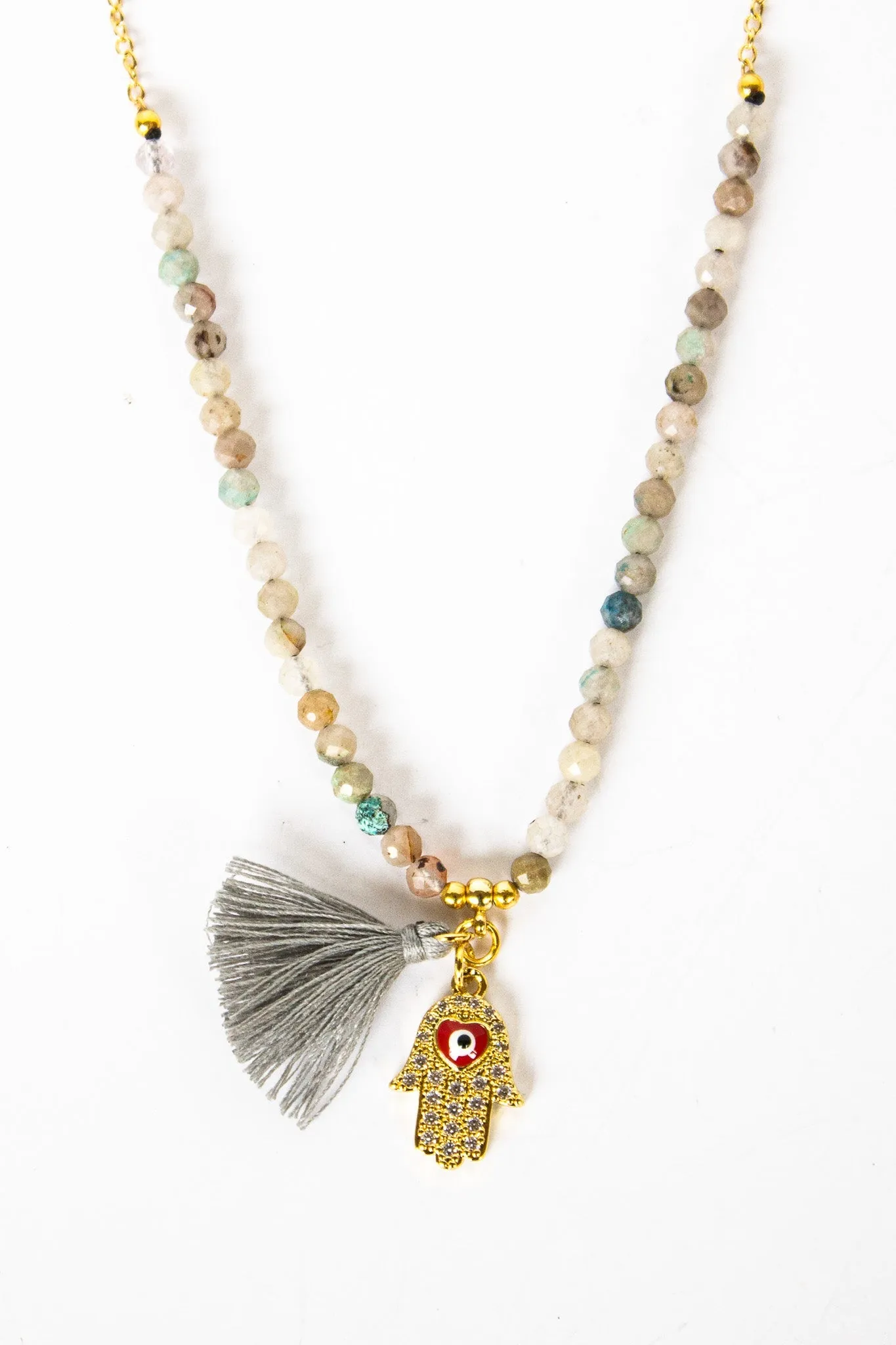 Spirits & Stones Hamsa Necklace