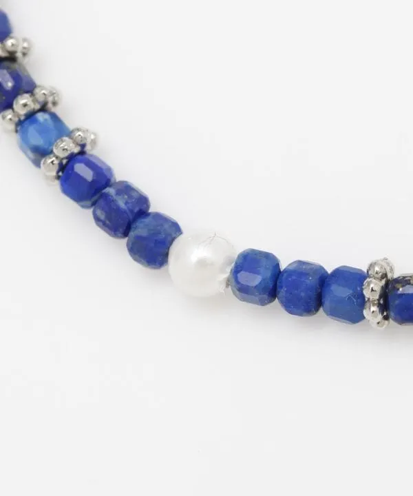 Square Shape Lapis Lazuli Beads Bracelet