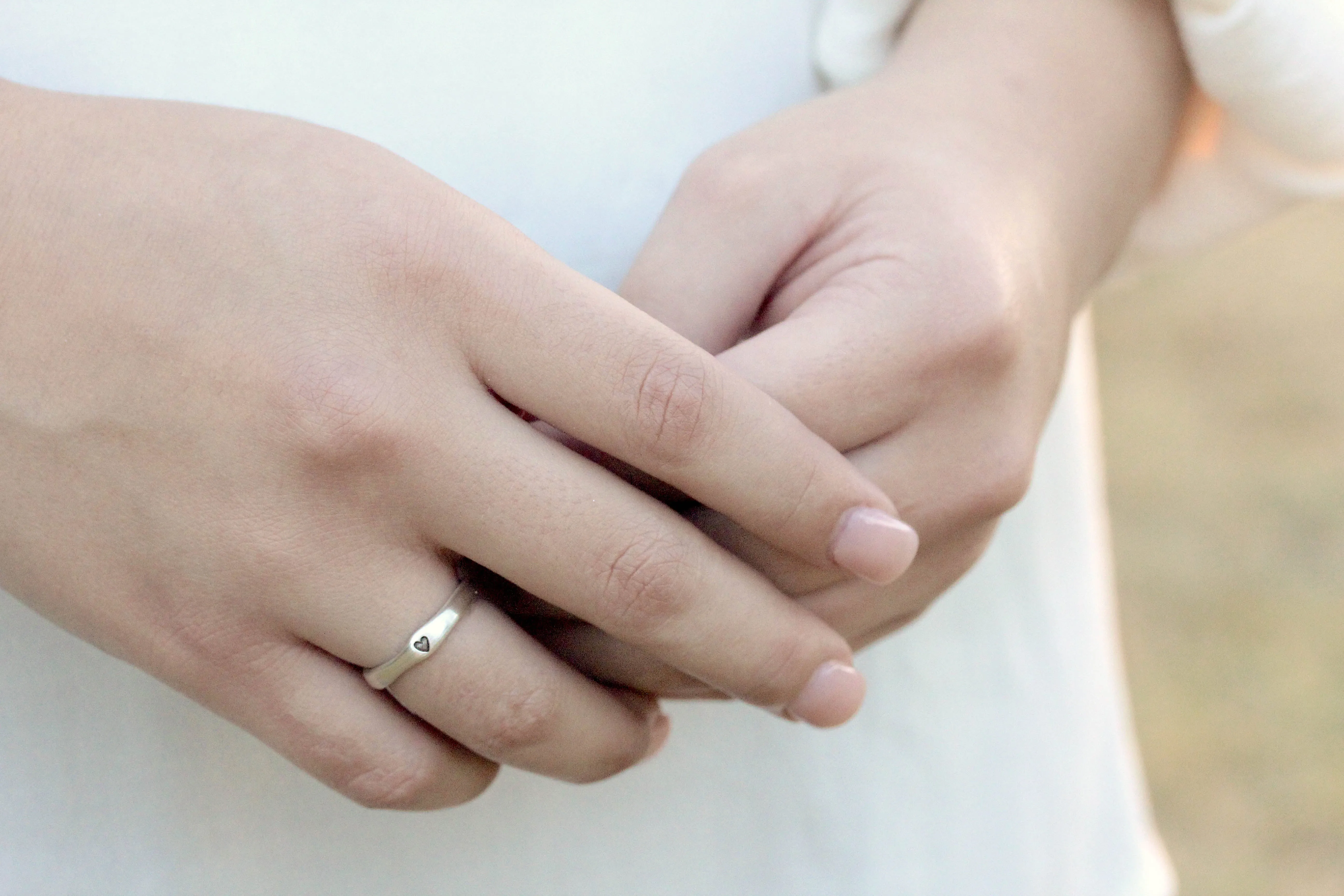 stackable name rings {10K yellow gold}