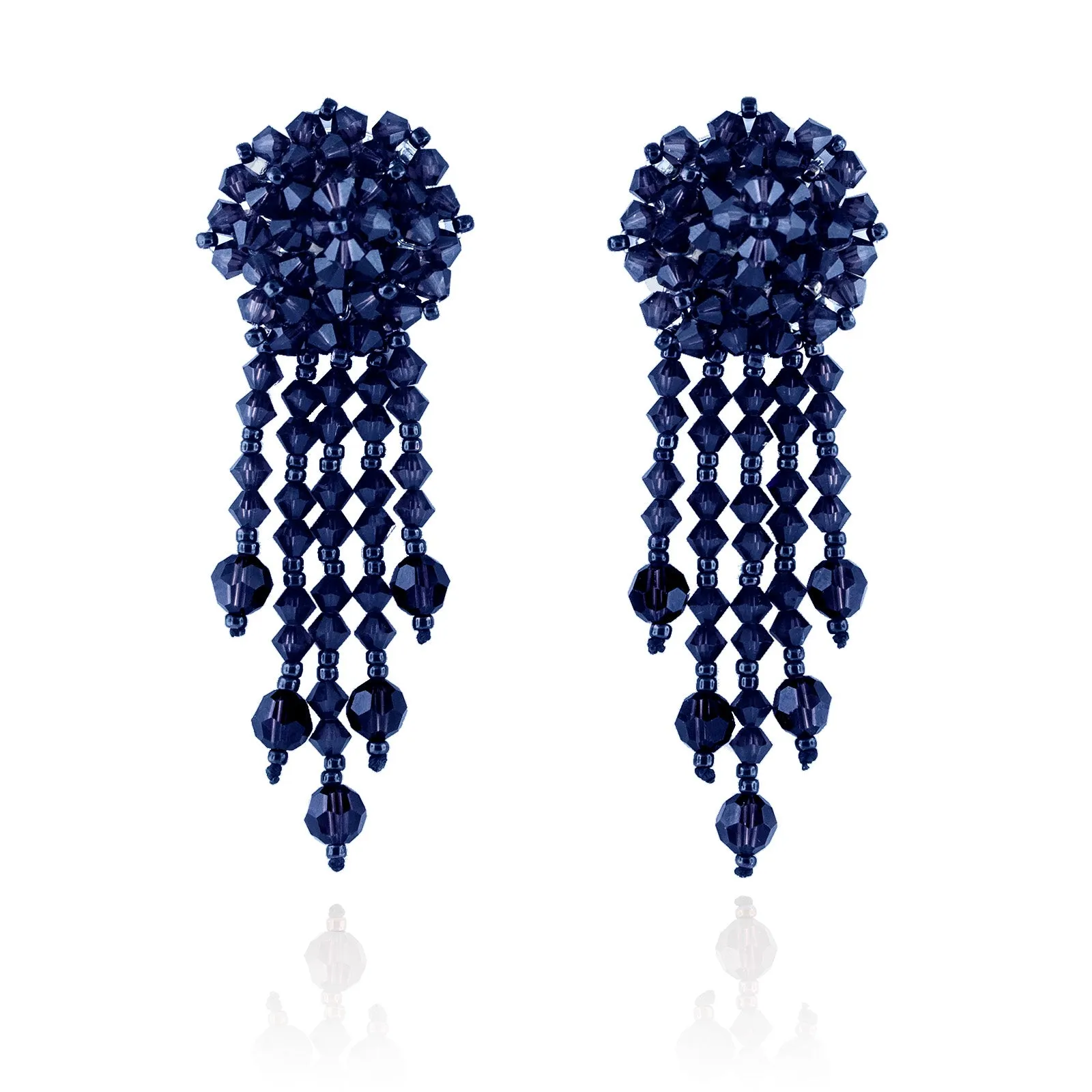 Statement Earrings with Woven Cluster