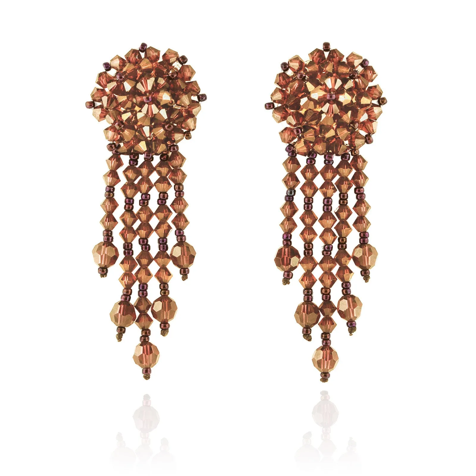 Statement Earrings with Woven Cluster