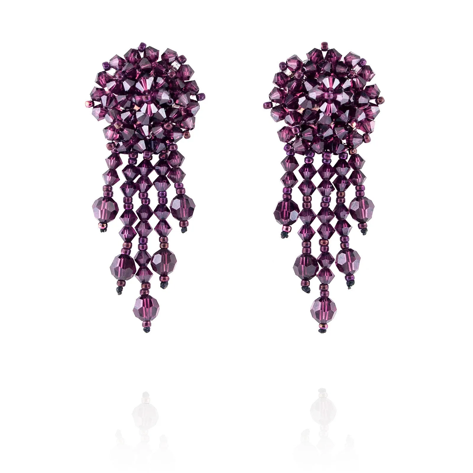 Statement Earrings with Woven Cluster