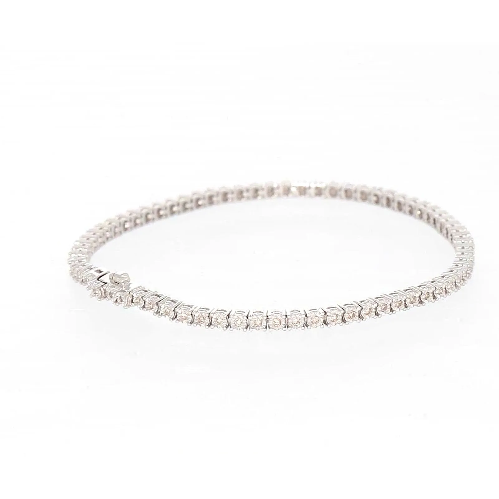 Sterling Silver 1/2 carat tw of Diamonds Tennis Bracelet