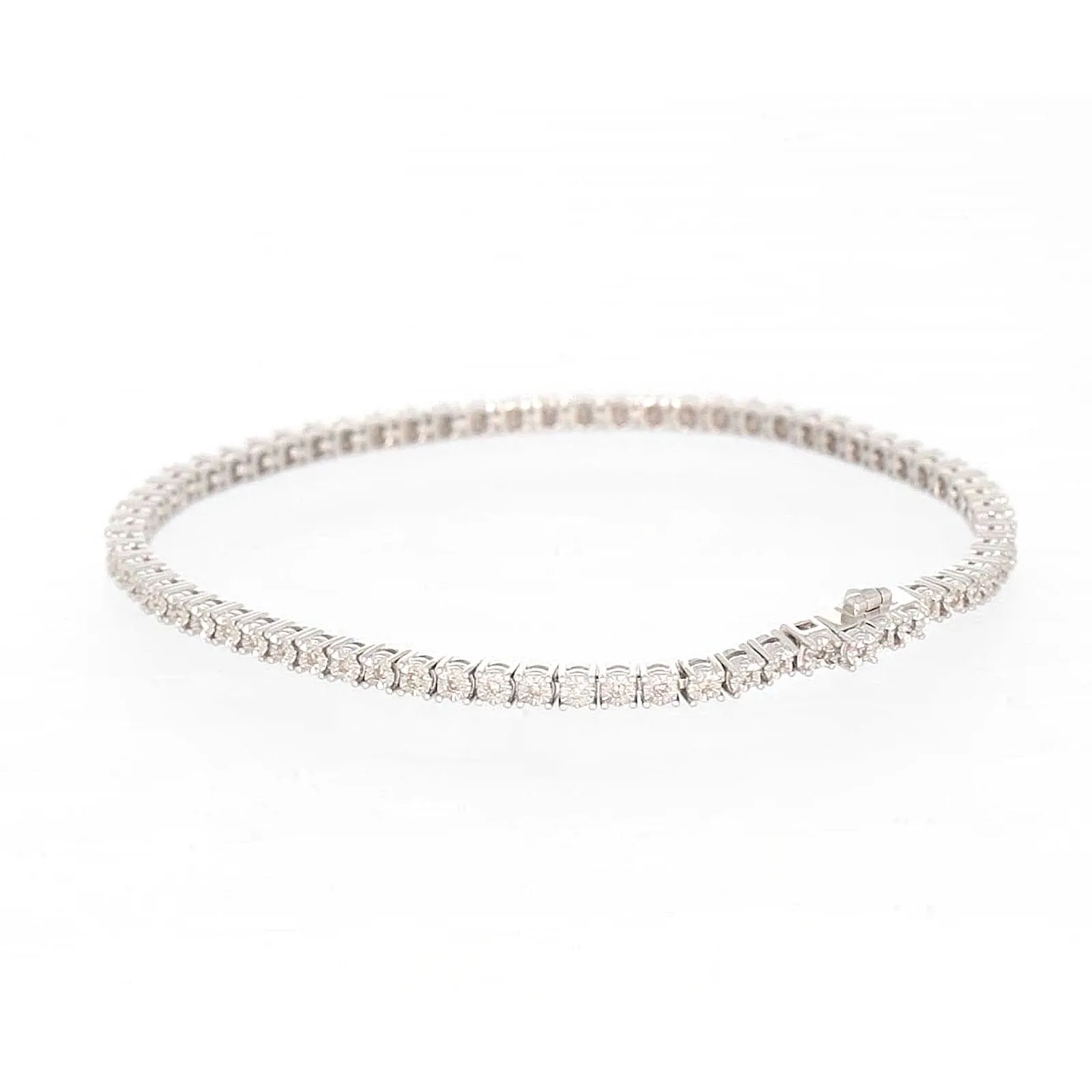 Sterling Silver 1/2 carat tw of Diamonds Tennis Bracelet