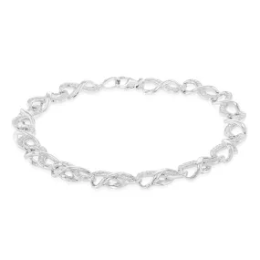 Sterling Silver & 0.05Ct Diamond Bracelet