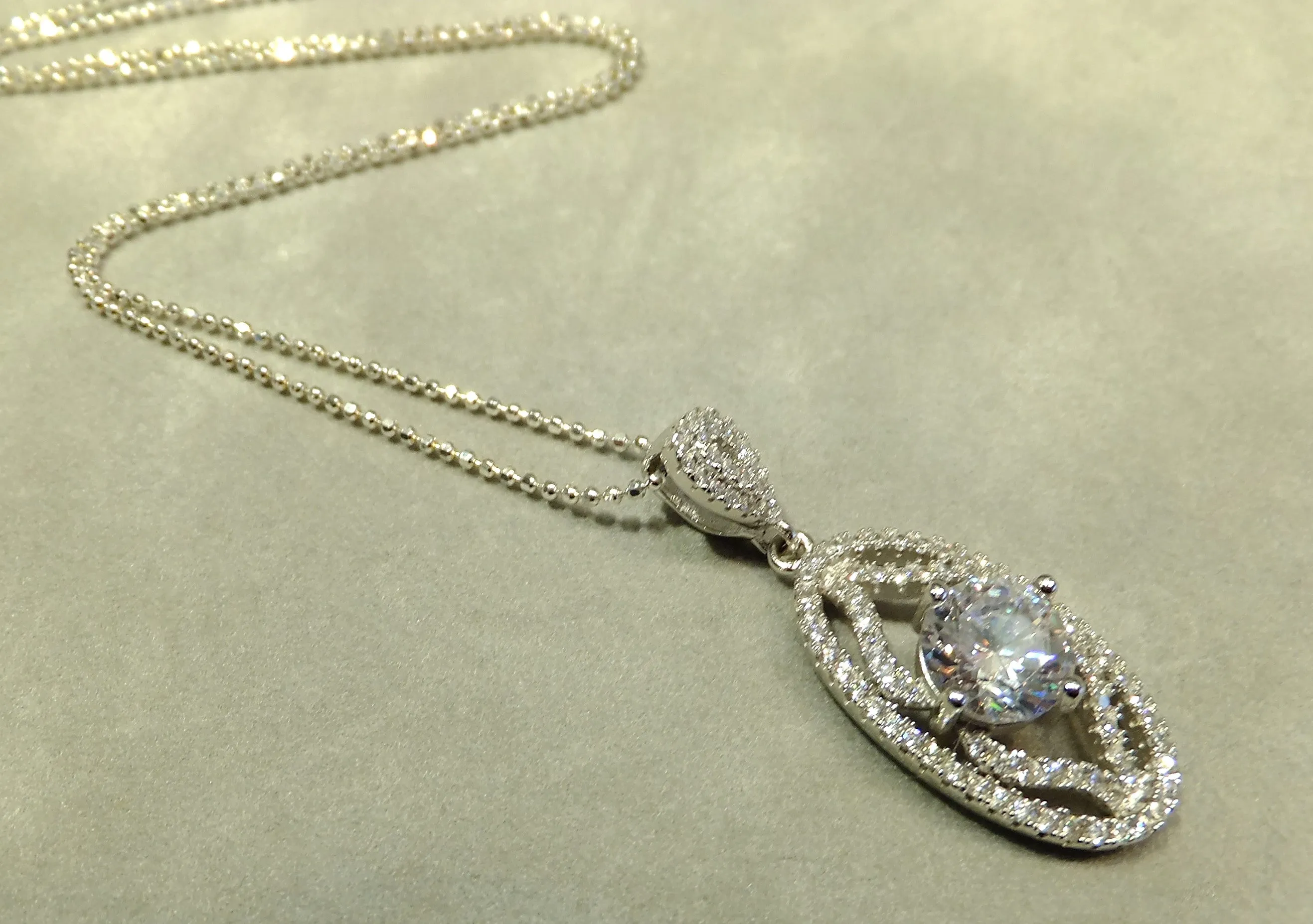 Sterling Silver Austrian Crystal Necklace