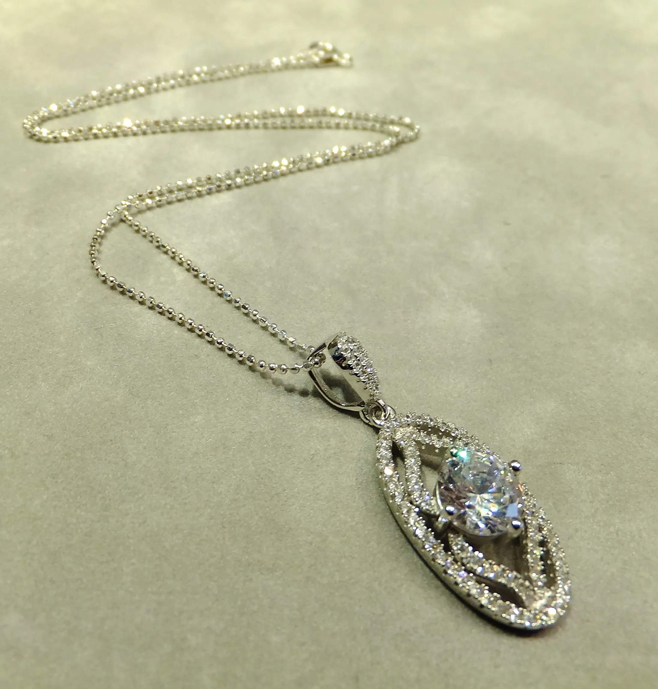 Sterling Silver Austrian Crystal Necklace