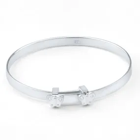 Sterling Silver Baby Butterfly 45mm Bangle