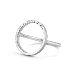 Sterling Silver Geometric Stackable Ring - CIRCLE - Ring Jacket