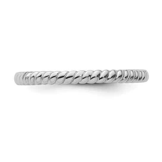 Sterling Silver Stackable Expressions Twisted 2.25mm Ring