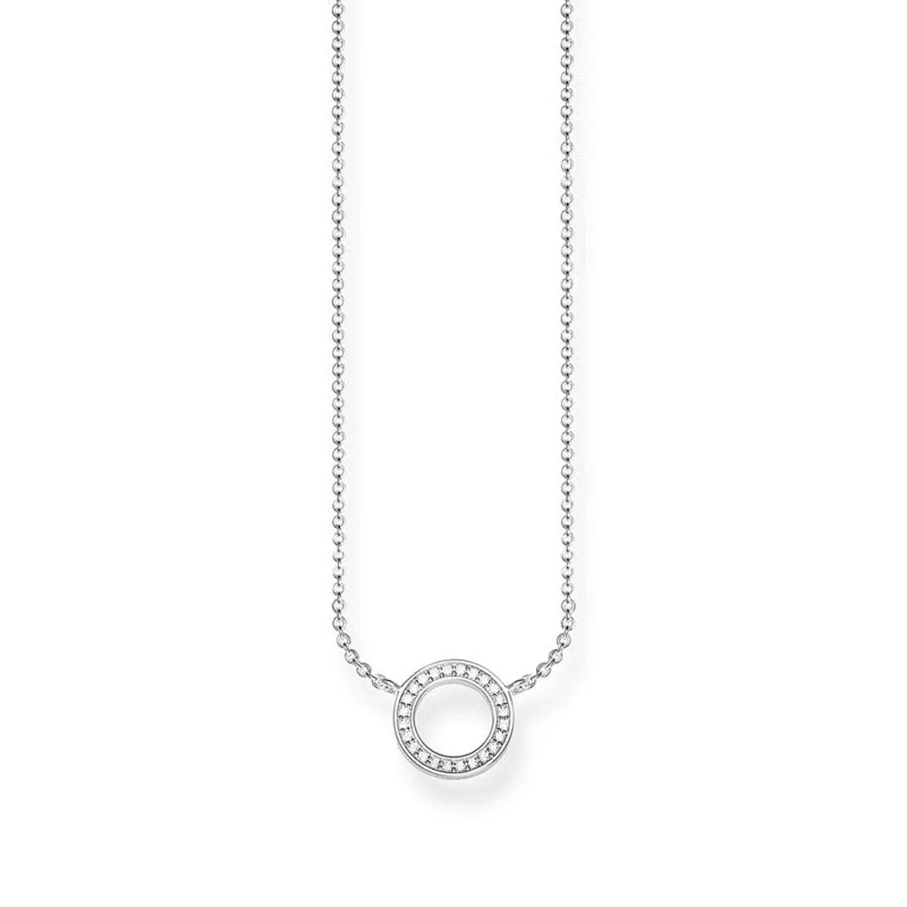 Sterling Silver Thomas Sabo Circular Zirconia Necklace