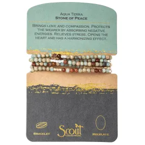 Stone Wrap - Aqua Terra / Gold / Silver - Stone of Peace