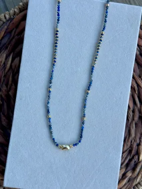 Stormy Blue Sky Gemstone Necklace by Treasure Jewels