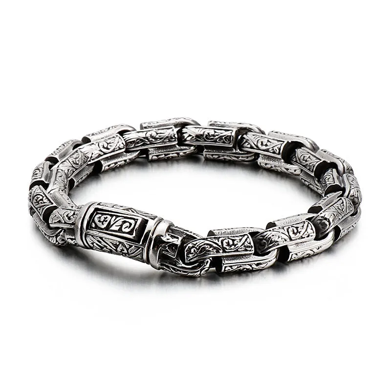 Stylish Retro Titanium Steel Dragon Bracelet for Men - American and European Fashion Statement