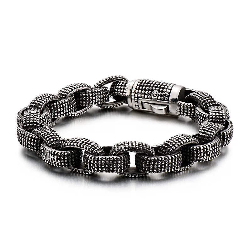 Stylish Retro Titanium Steel Dragon Bracelet for Men - American and European Fashion Statement