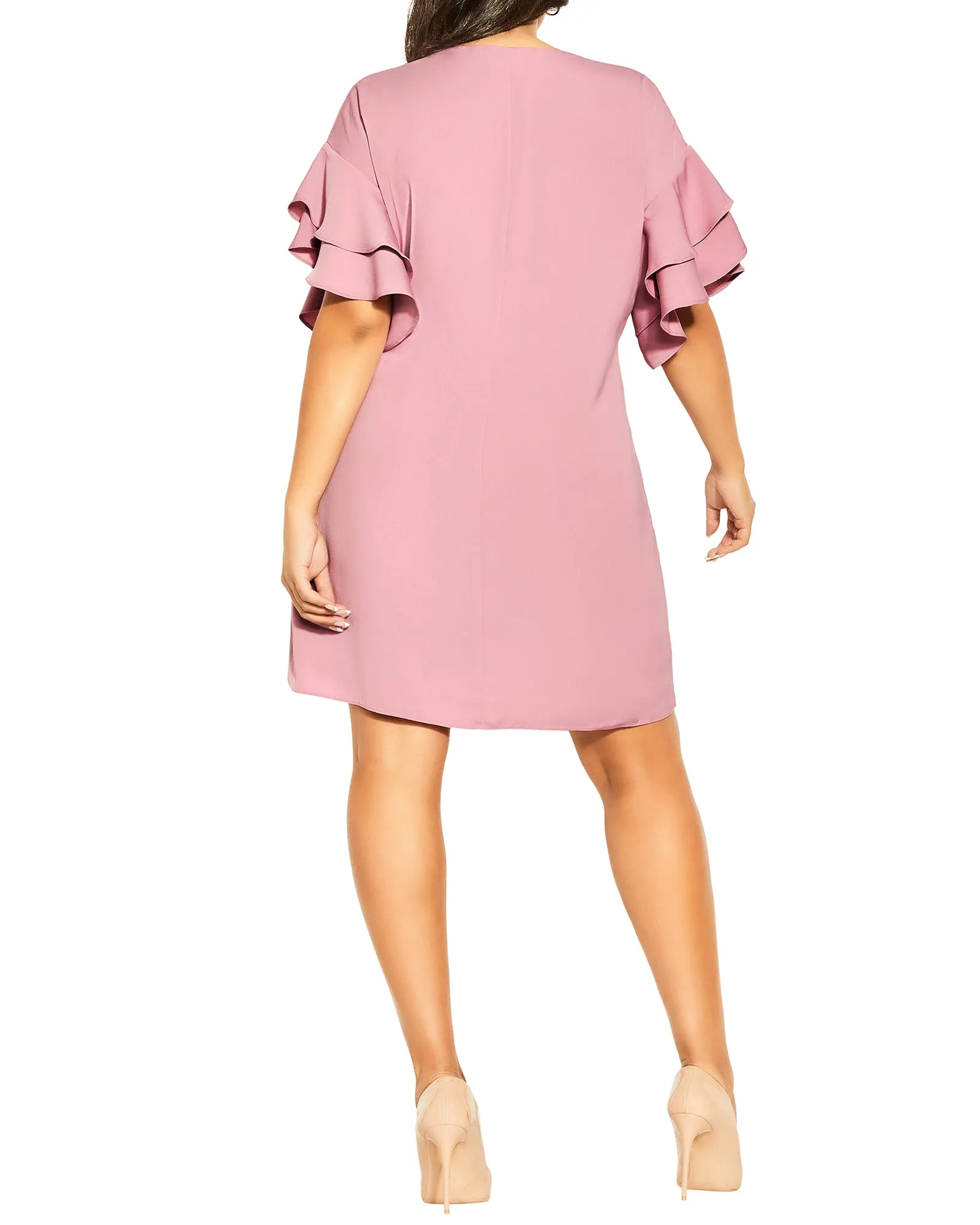 Sunny Double Frill Dress | Pink