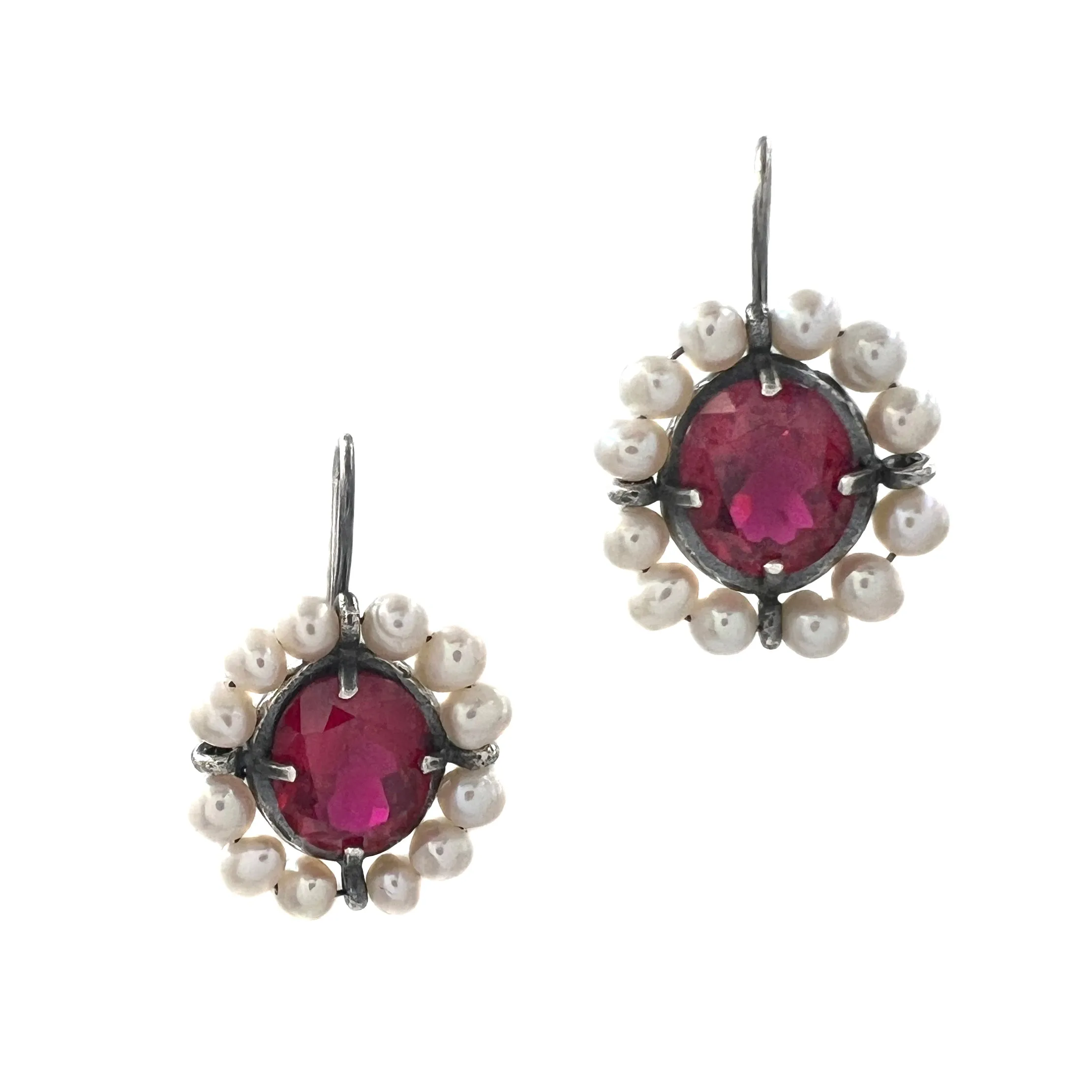 Surround Earrings, Ruby