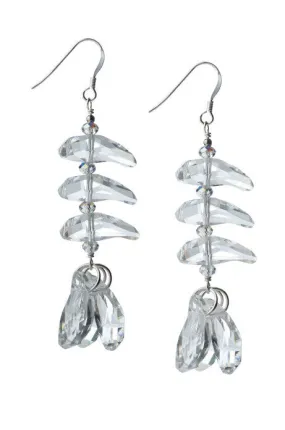 Swarovski Rock Diamond Crystal Sterling Silver Chandelier Earrings