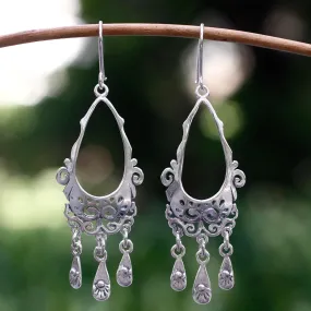 Taxco Treasure Silver Chandelier Earrings