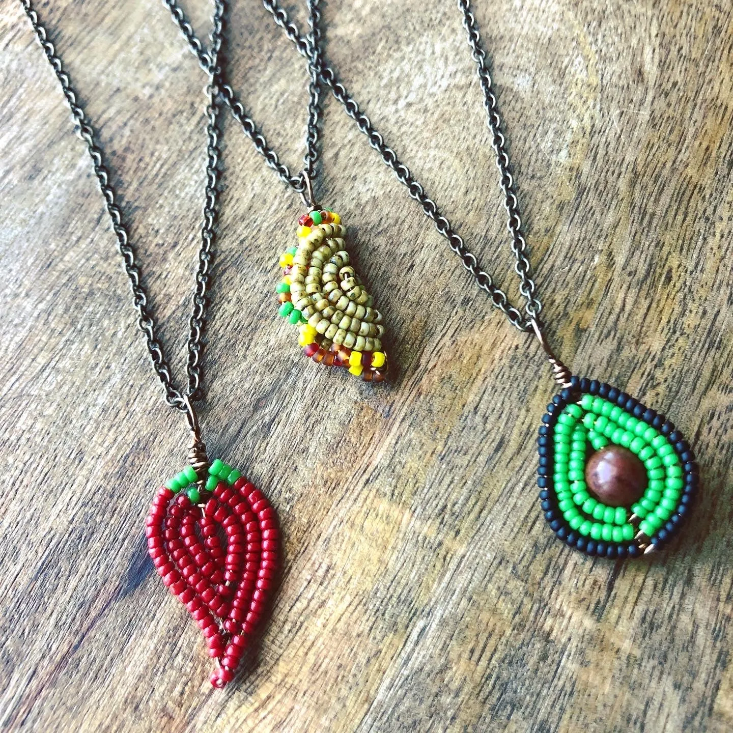 Teeny Tiny Beaded Taco Tuesday Necklace Gift Set