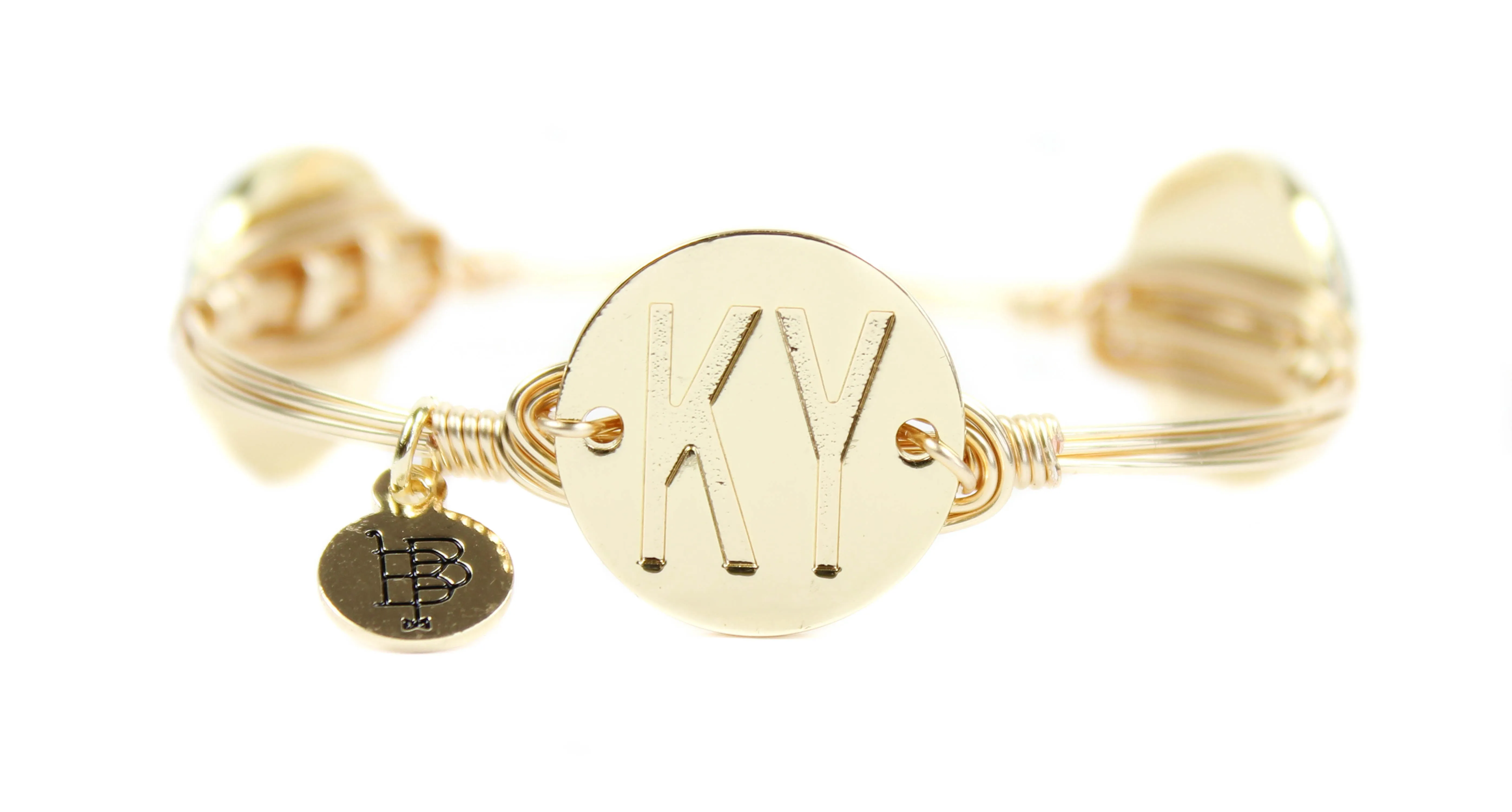 The Gold Kentucky Initial Bangle Bracelet