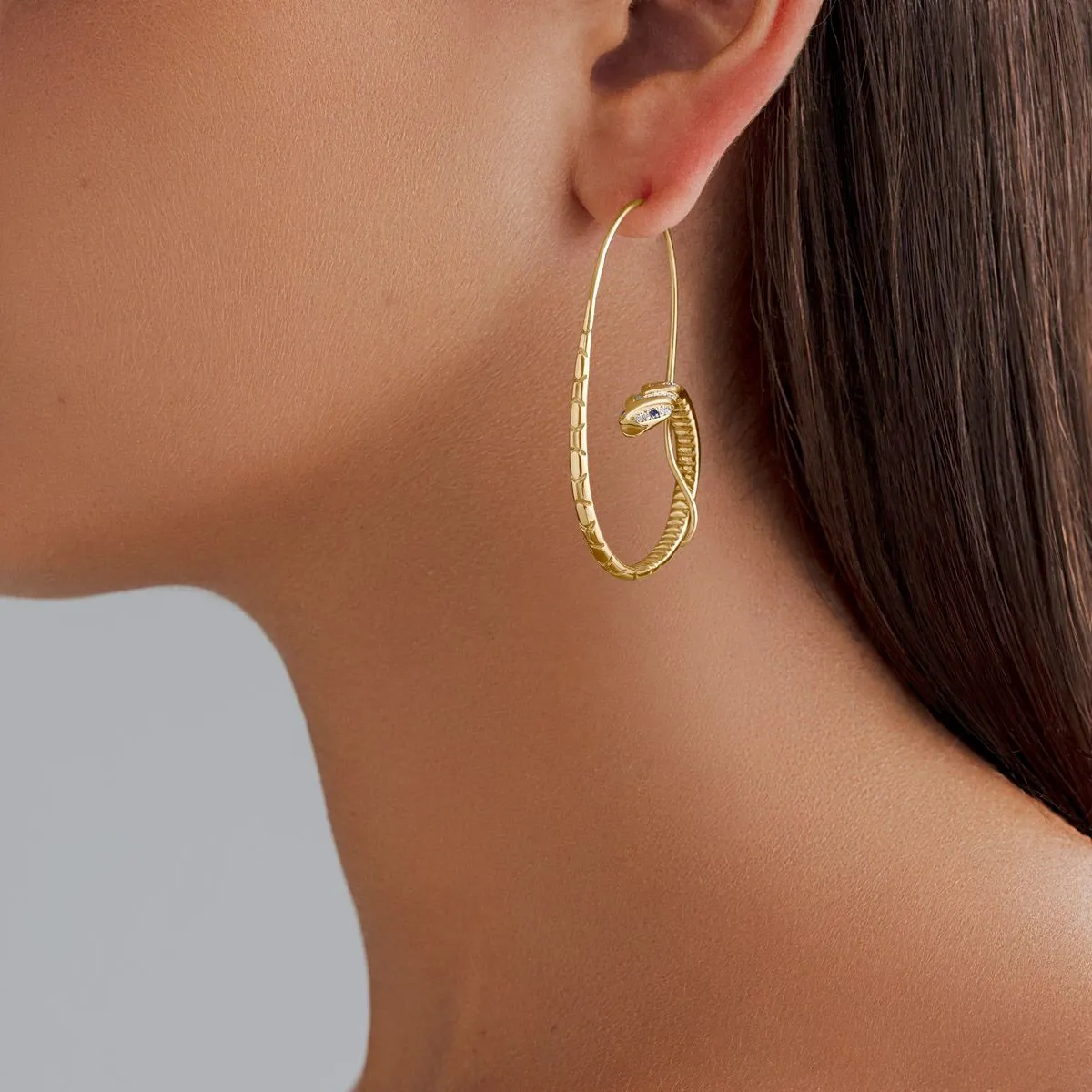 The Snake Hoop Earrings