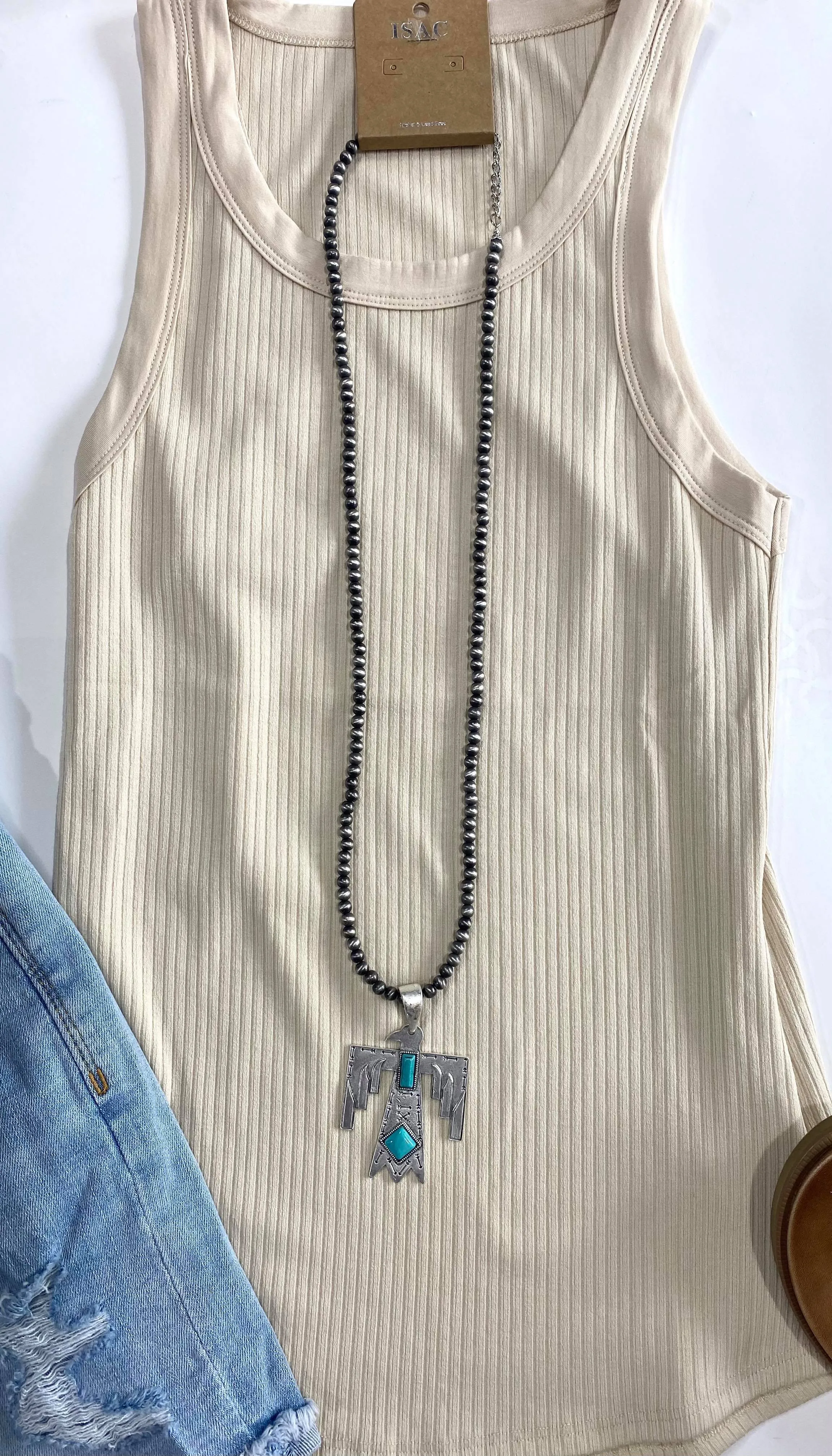 Thunderbird Pendant Beaded Necklace