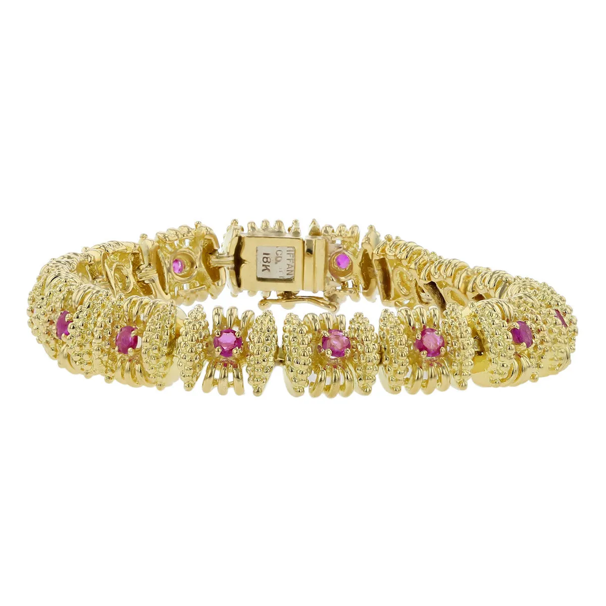 Tiffany Pink Sapphire Bracelet in 18K Gold